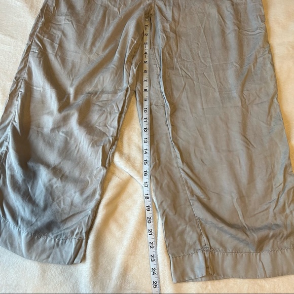 C&C California 100% Lyocell Gray Wide Leg High Rise Pants Elastic Waist Pockets - Picture 5 of 7